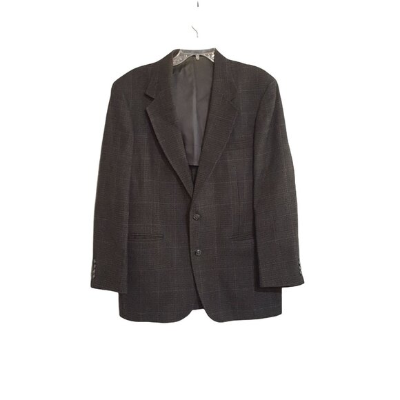 London Fog Mens Blazer Sport Coat 42R Tweed 2 Button Gray - Picture 1 of 7